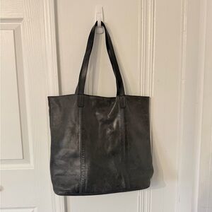 Navy Blue Leather Tote Bag - Able Leather